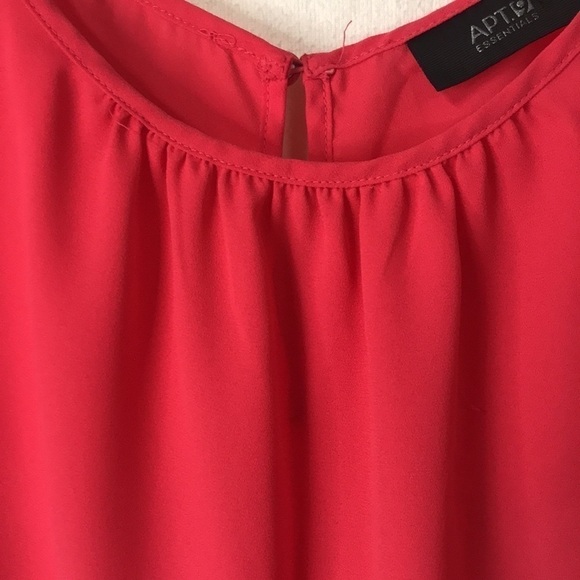 APT 9 Women’s Sleeveless Tank Blouse Hot Pink Size L Lightweight Slinky Summer - Picture 2 of 11